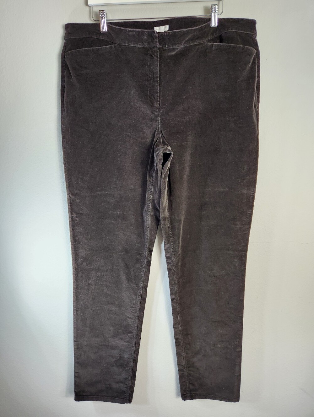 J. Jill Womens Tall |18T| Espresso Brown Corduroy High Rise Straight Leg Pants